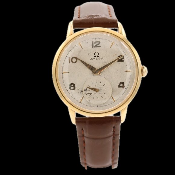 Vintage 32mm Omega F6212 Men's Bumper Automatic Wristwatch 28.10 RA 14k GF - Picture 1 of 5